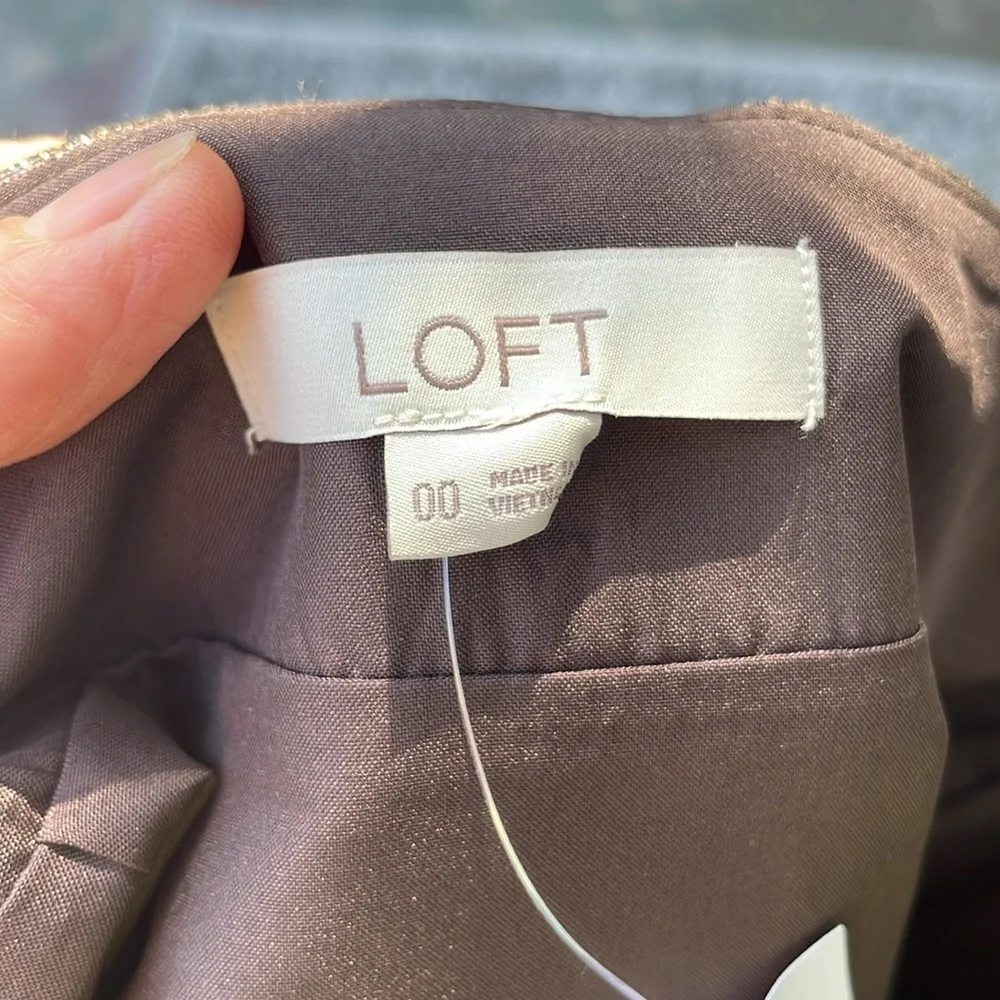 Loft metallic bronze skirt